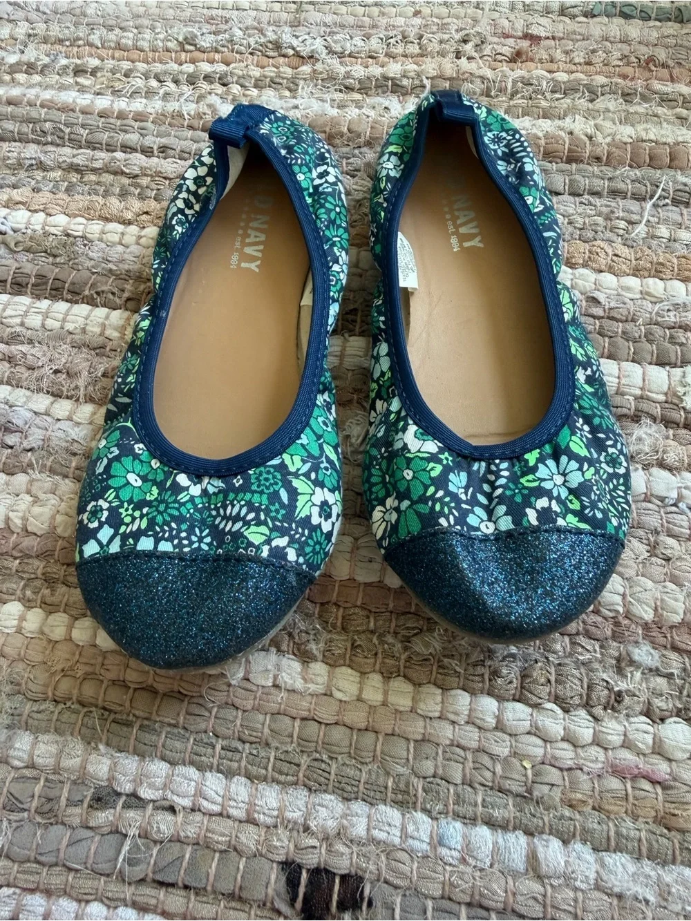 Old Navy Floral Ballet Flats, girls 12